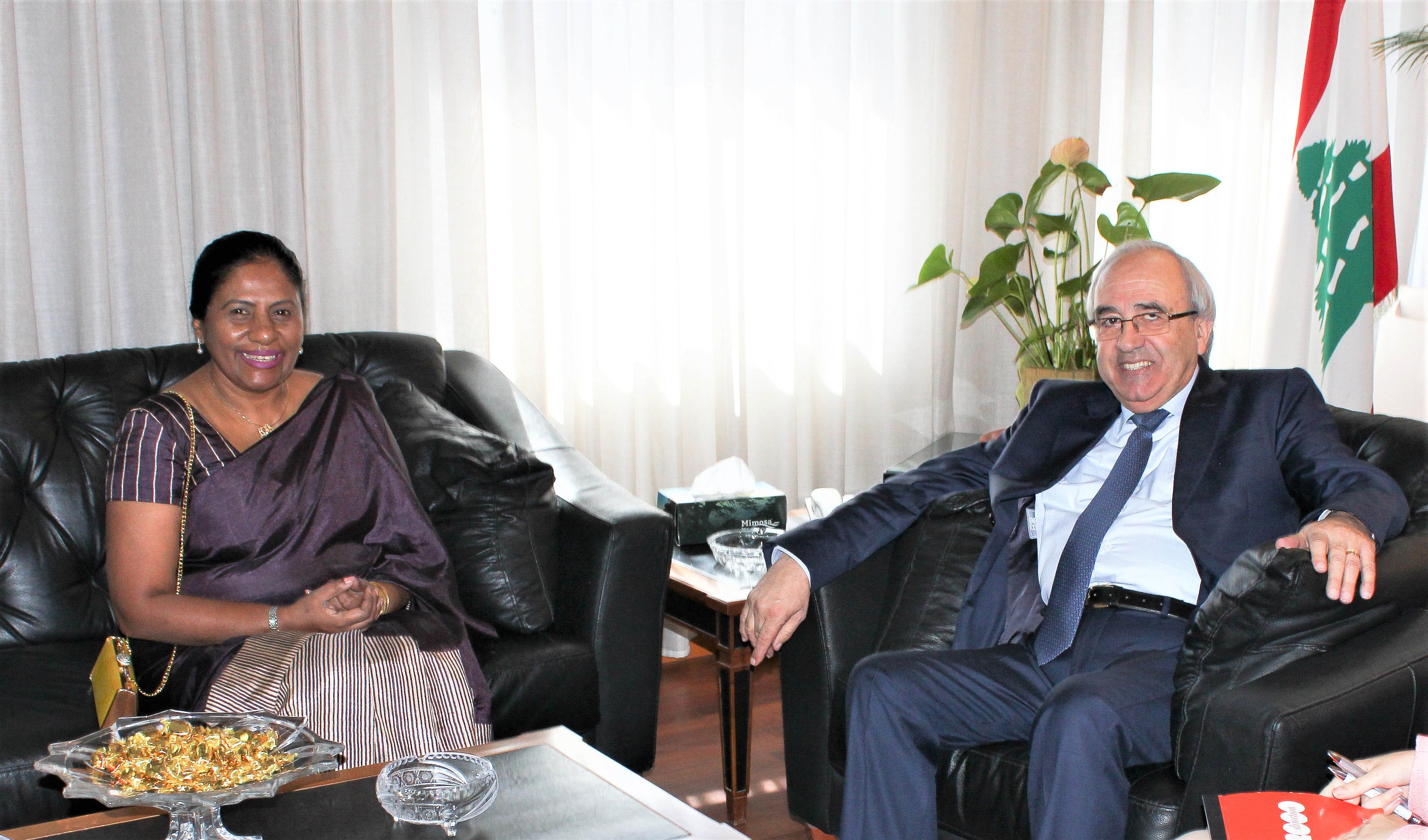 Sri Lankan Ambassador pays a courtesy call on Minister of Justice of Lebanon, Judge Albert Aziz Serhan